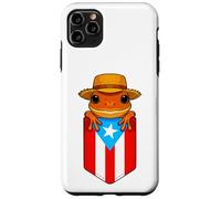 Jibaro Coqui Frog Puerto Rico Flag Buricua Pocket Borinquen Custodia per iPhone 11 Pro Max