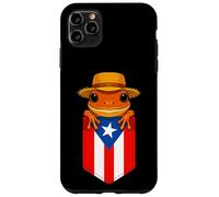 Jibaro Coqui Frog Puerto Rico Flag Buricua Pocket Borinquen Custodia per iPhone 11 Pro Max