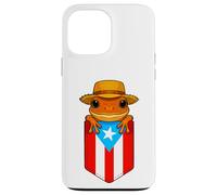 Jibaro Coqui Frog Puerto Rico Flag Buricua Pocket Borinquen Custodia per iPhone 13 Pro Max