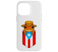 Jibaro Coqui Frog Puerto Rico Flag Buricua Pocket Borinquen Custodia per iPhone 14 Pro Max