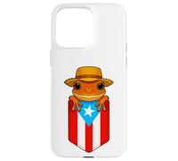 Jibaro Coqui Frog Puerto Rico Flag Buricua Pocket Borinquen Custodia per iPhone 15 Pro Max