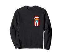 Jibaro Coqui Rana Puerto Rico Bandiera Boricua Pocket Natale Felpa