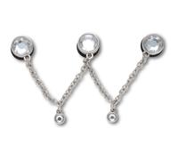 Jibbitz Spillo Silver Triple Smt Gem Chain