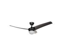 JIBOA Ventilatore a soffitto con luce Nero con telecomando