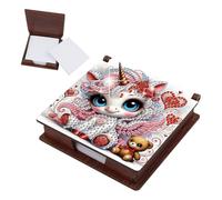 JICFDAO Scatola per foglietti 5D con 100 fogli da 11 x 11 cm, per pittura a diamante, fai da te, per scrivere con i numeri, per ufficio, scrivania, accessori, regali e unicorni