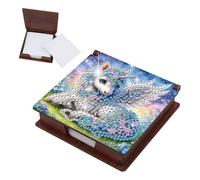 JICFDAO Scatola per foglietti con 100 fogli, 11 x 11 cm, 5D Diamond Painting, per pittura con diamanti, per fai da te, per appunti, per mosaico, regalo creativo, unicorno blu