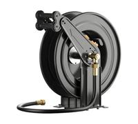 JicSuXi Avvolgitubo Retrattile Automatico Auto-Riavvolgen Avvolgitubo con Struttura in Acciaio Robusto Avvolgicanna Idropulitrice per Officina, Garage, 25M