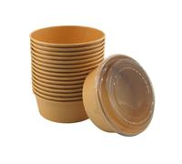 Jicyor 20 Pezzi 1000ML Ciotola Usa e Getta, Protezione Ambientale Bicchieri Monouso Il Giro Ciotole per Sandwich per Feste Compleanni Cibo e Dolce