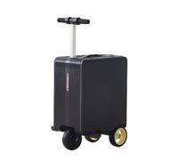 Jidanmian 20 Inch Smart Rideable Suitcase,Electric Luggage Scooter with LED Digital Display Screen, Battery Life 8-10 Km Electric Suitcase Scooter for Airport Lightweight Business Travel(Black)