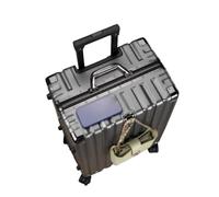 Jidanmian ABS Hardside Luggage,Lightweight Hardside Suitcase with Spinner Wheels/Sturdy Combination Lock,Waterproof Large Checked Luggage for Travel(Gray,24")