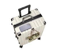 Jidanmian ABS Hardside Luggage,Lightweight Hardside Suitcase with Spinner Wheels/Sturdy Combination Lock,Waterproof Large Checked Luggage for Travel(White,28")