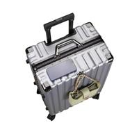 Jidanmian ABS Hardside Luggage,Lightweight Hardside Suitcase with Spinner Wheels/Sturdy Combination Lock,Waterproof Large Checked Luggage for Travel(Silver,26")