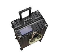 Jidanmian ABS Hardside Luggage,Lightweight Hardside Suitcase with Spinner Wheels/Sturdy Combination Lock,Waterproof Large Checked Luggage for Travel(Black,24")