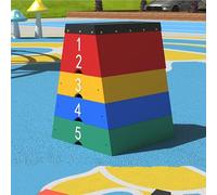 Jidanmian Box per Saltare per Bambini, Box pliometrici impilabili, Box per Saltare 4 in 1 smontabili, Allenamento pliometrico per Asilo, Palestra Domestica o lezione di educazione Fisica