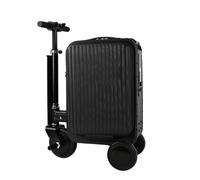 Jidanmian Carry-On Electric Luggage,Smart Rideable Suitcase,One-Button Fold Waterproof Lightweight Carry On for Airport Lightweight Business Travel(Black)