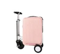 Jidanmian Carry-On Electric Luggage,Smart Rideable Suitcase,One-Button Fold Waterproof Lightweight Carry On for Airport Lightweight Business Travel(Pink)