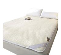 Jidanmian Coprimaterasso in pile di lana, coprimaterasso in lana d'agnello, morbido, pieghevole e traspirante per letto singolo/matrimoniale/queen-size/king-size(47.24x78.74in)