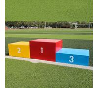 Jidanmian Podio per Vincitori impilabile in Legno colorato, 3 Pezzi, per Eventi Sportivi, per Gare Scolastiche e Cerimonie di Atletica Leggera, capacità di carico di Un Singolo modulo 300 kg(A 1.65m)