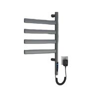 Jidanmian Scaldasalviette Elettrico con Rotazione a 180°, scaldasalviette, stendibiancheria a Parete, Temperatura Regolabile: 30-70°C, scaldasalviette per casa, Bagno e saloni(Gray,Five Poles.)