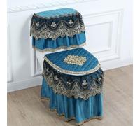 Jidanmian Set di 3 copriwater, Set di tappetini per WC in Pizzo di Velluto, Set di copriwater/Coperchio/tanica WC con Doppia Cerniera, Accessori per Il Bagno(D)