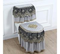 Jidanmian Set di 3 copriwater, Set di tappetini per WC in Pizzo di Velluto, Set di copriwater/Coperchio/tanica WC con Doppia Cerniera, Accessori per Il Bagno(F)