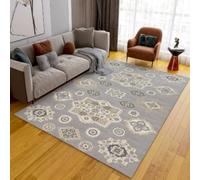 Jidanmian Tappeto riscaldante elettrico al grafene, stufe elettriche per interni, tappeto in finta lana, morbido vintage, antiscivolo antimacchia per interni(G,150x200cm)