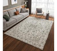 Jidanmian Tappeto riscaldante elettrico al grafene, stufe elettriche per interni, tappeto in finta lana, morbido vintage, antiscivolo antimacchia per interni(C,100x200cm)