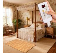 Jidanmian Tappeto riscaldante elettrico, tappetino riscaldante elettrico in grafene con timer e temperatura regolabile, morbido tappeto riscaldante in peluche per ufficio, sala giochi(C,100x100cm)