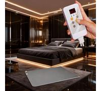 Jidanmian Tappeto riscaldante elettrico, tappetino riscaldante elettrico in grafene con timer e temperatura regolabile, morbido tappeto riscaldante in peluche per ufficio, sala giochi(D,50x60cm)