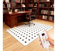 Jidanmian Tappeto riscaldante elettrico, tappetino riscaldante elettrico in grafene con timer e temperatura regolabile, morbido tappeto riscaldante in peluche per ufficio, sala giochi(A,200x200cm)