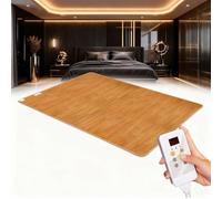 Jidanmian Tappeto riscaldante elettrico, tappetino riscaldante elettrico in grafene con timer e temperatura regolabile, morbido tappeto riscaldante in peluche per ufficio, sala giochi(B,150x200cm)