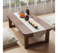 Jidanmian Tavolo da meditazione pieghevole in bambù, tavolo da pavimento per balcone, tavolino basso semplice e rustico per finestra a bovindo, portata 68 kg, tavolo tatami portatile(A,70x40x30cm)