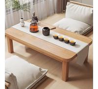 Jidanmian Tavolo da meditazione pieghevole in bambù, tavolo da pavimento per balcone, tavolino basso semplice e rustico per finestra a bovindo, portata 68 kg, tavolo tatami portatile(B,80x40x30cm)