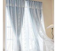 Jidanmian Tenda a baldacchino per letto a baldacchino con balza a 4 angoli, drappeggio lussuoso e accogliente,per la decorazione della camera da letto di ragazze e adulti(Blue,X-Small)