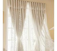 Jidanmian Tenda a baldacchino per letto a baldacchino in pizzo di lusso con 4 angoli, tenda a baldacchino per letto a baldacchino con 4 angoli, foglia di loto plissettata(White,Small)
