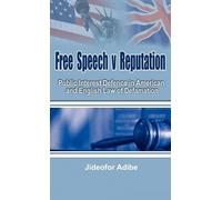 Jideofor Adibe Free Speech V Reputation (Copertina rigida)