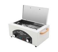 JIDIJINGH - Sterilizzatore ad aria calda, 300 W, sterilizzatore ad alta temperatura, 50-220 °C, timer regolabile, scatola di pulizia in metallo da 2 l, per salone di bellezza, cosmetici, colore bianco