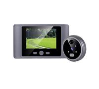 JIDKEINNH 2.8 Inch Peephole Doorbell Camera LCD Screen Wireless Door Viewer PIR Motion Detection 90° Wide Angle IR Night Vision Door Bell(Grey Add 64G Card)