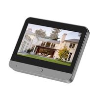 JIDKEINNH 5MP Smartlife Home Doorbell Cat Eye Camera PIR Motion Detection Wifi Doorbell Night Vision Peepholes 4.3 Inch Baby Monitor(Black)