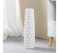 JIDOFUE Vasi da pavimento in ceramica bianca 45 cm, grandi vasi decorativi per soggiorno, camera da letto e ufficio, accessori moderni, smalto lucido