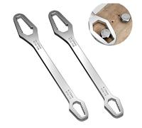 Jidyllic Autoserrante Chiave a Doppia Estremità,2 Pcs Universale Chiave Dinamometrica Chiave a Doppia Estremità Chiave Inglese Regolabile a Doppia per la Manutenzione Dell'auto Domestica