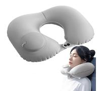 Jidyllic Cuscino da viaggio gonfiabile, cuscino cervicale da viaggio, cuscino gonfiabile a forma di U, cuscino da viaggio con pompa di gonfiaggio pressante, adatto per il riposo del sonno