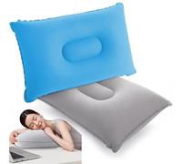 Jidyllic Cuscino Gonfiabile Per Dormire Cuscino,2 Pcs Cuscini Gonfiabili Morbidi Cuscini Gonfiabili da Campeggio Ultraleggero e Portatile Piccolo per Campeggio e Viaggio 34x22 cm