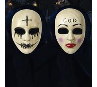 JIEBAO The Purg Maschere God e Dio Cross Killer, Purges God Cosplay Mask, Maschere Halloween Horror per Carnevale, Halloween, Martedì Grasso, Trucco Cosplay Maschere da festa, Unisex