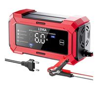 JIEBWCHA Caricabatterie 12V, Caricabatterie Intelligente 12 Volt per Auto, Veicoli con Protezione Sovraccarico per Manutenzione di Moto Camion e Veicoli