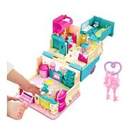 JIEBWCHA Casa delle bambole per bambini - casetta giocattolo con luce e musica | Phantasievilla,per e ragazze, nel, a scuola, all'asilo, in prescolare, per il compleanno, per le vacanze, per la