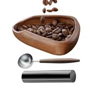 JIEBWCHA dosatrice per chicchi di caffè, misurino in legno per dosare il caffè, include bottiglia spray e cucchiaio dosatore, strumento di preparazione preciso per caffetterie, bar