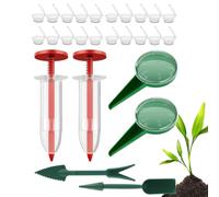 JIEBWCHA Flusso di seminatrice per prato, seminatrice Spreader - Piccoli attrezzi da giardino seminatrice - Dibber - Attrezzatura da giardino - Distributore di semina per esterni, prato, terrazza