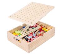 JIEBWCHA Gioco da meccanico, gioco da tavolo con ingranaggi girevoli in legno, giocattolo per sviluppare il pensiero logico in viaggi, casa, asili