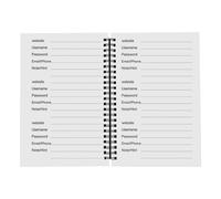 JIEBWCHA Libro con password, taccuino con illustrazioni creative, piccola agenda per chiavi, per famiglia, amici, studenti, uomini, donne, casa, interni, ufficio e